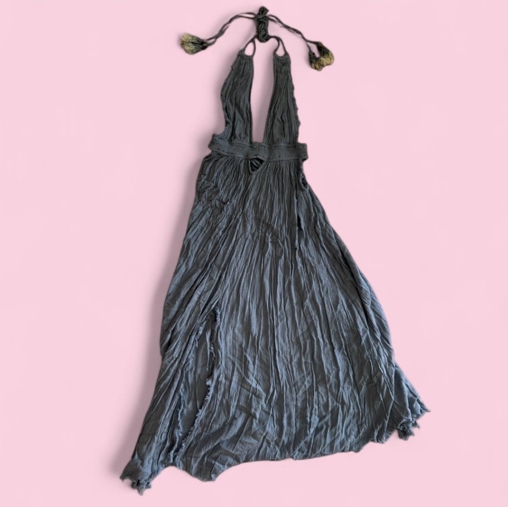 Free People Look Into the Sun Maxi Dress Endless Summer Size XS Blue Grey - Picture 6 of 10